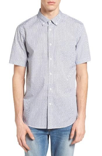 Men's Obey Alder Print Woven Shirt - White