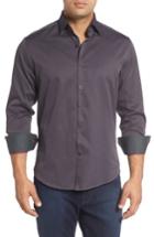 Men's Stone Rose Textured Sport Shirt (s) - Grey