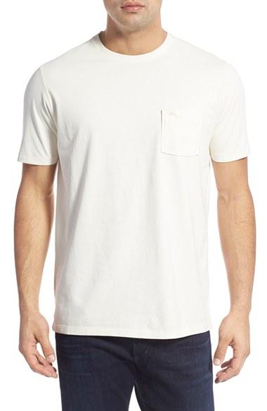 Men's Tommy Bahama 'new Bahama Reef' Island Modern Fit Pima Cotton Pocket T-shirt, Size - White