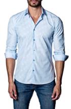 Men's Jared Lang Dot Print Sport Shirt - Blue