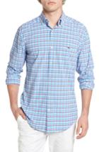 Men's Vineyard Vines Classic Fit Jimson Creek Plaid Performance Sport Shirt - Blue