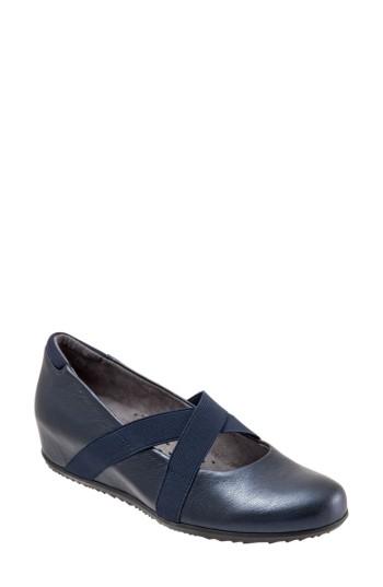 Women's Softwalk Waverly Mary Jane Wedge N - Blue