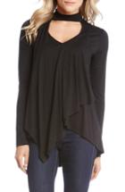 Women's Michael Stars Bateau Neck Satin Blouse