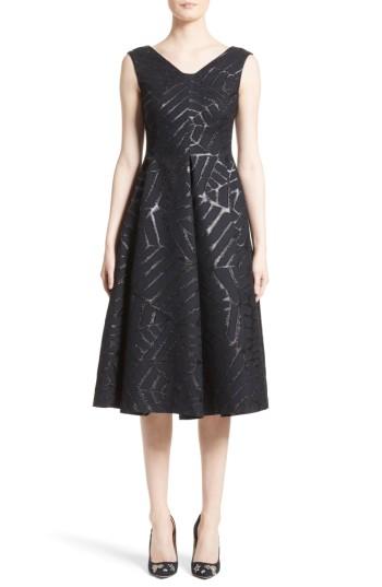 Women's Talbot Runhof Shimmer Fil Coupe Cocktail Dress