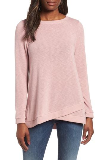 Women's Everleigh Crossover Hem Sweatshirt - Pink