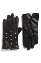 Women's Ted Baker London Imitation Pearl & Crystal Scattered Leather Gloves - Grey