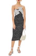 Women's Topshop Bow Twist Midi Dress Us (fits Like 14) - Black