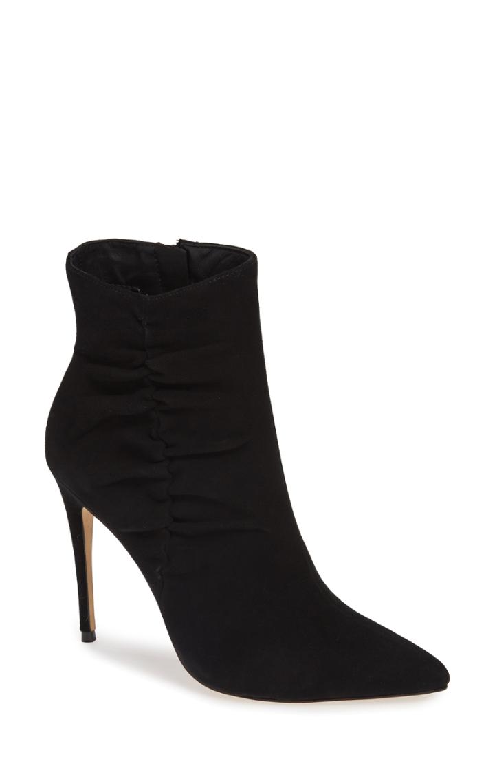 Women's Something Navy Arianna Ruched Bootie M - Black