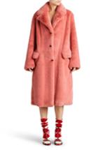 Women's Burberry Faux Fur Coat - Pink