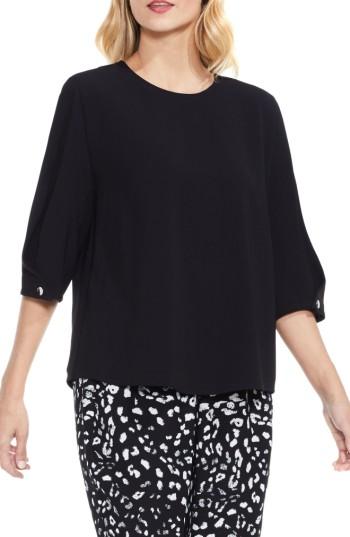 Women's Vince Camuto Bubble Sleeve Blouse - Black
