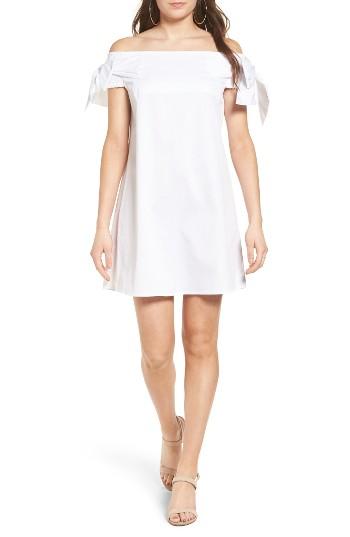 Women's Soprano Off The Shoulder Shift Dress - White