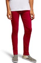 Men's Topman Contrast Stitch Skinny Fit Jeans R - Red