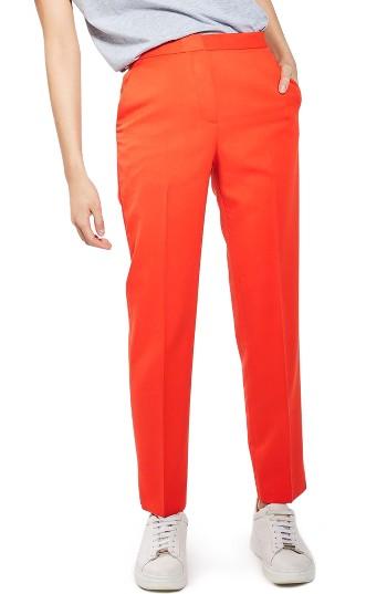 Women's Topshop Tailored Cigarette Trousers Us (fits Like 0) - Red
