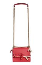 Fendi Small Kan Whipstitch Leather Shoulder Bag - Red