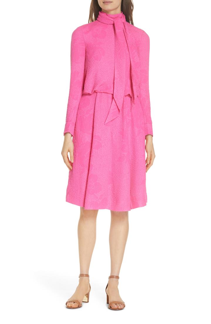 Women's Tory Burch Brielle Textured Silk Dress