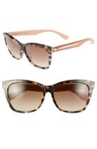 Women's Fendi 56mm Special Fit Sunglasses - Havana/ Beige