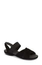Women's Camper Right Nina Flat Cross Strap Sandal Us / 38eu - Black