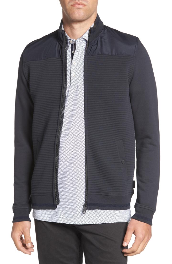 Men's Ted Baker London Sardin Quilted Jacket (m) - Blue