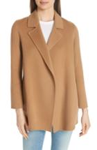 Women's Theory Clairene New Divide Wool & Cashmere Coat, Size - Brown