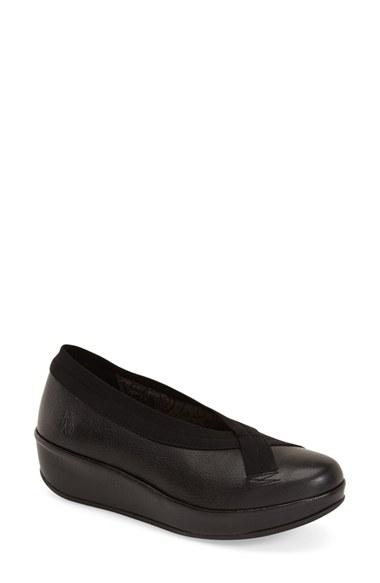 Women's Fly London 'bobi' Wedge Flat -10.5us / 41eu - Black