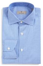Men's Canali Regular Fit Houndstooth Dress Shirt .5 - Blue