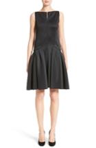 Women's Armani Collezioni Neoprene Fit & Flare Dress - Black