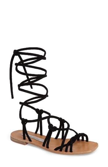 Women's Kristin Cavallari Tori Knotted Wraparound Sandal M - Black