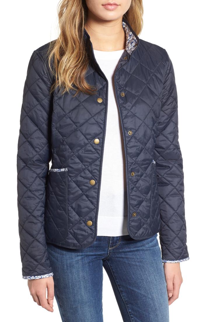 Women's Barbour X Liberty Evelyn Quilted Jacket Us / 8 Uk - Blue