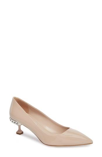 Women's Miu Miu Crystal Heel Pump Us / 38eu - Pink