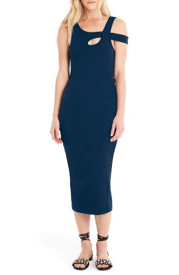 Women's Michael Stars Crossover Strap Midi Dress - Blue
