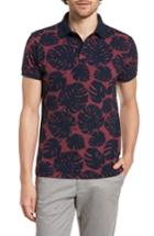 Men's Bonobos Print Pique Polo - Blue