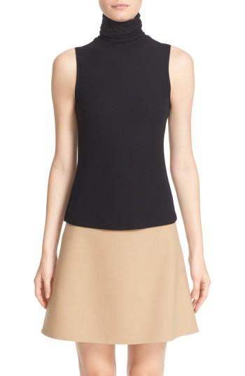Women's Theory 'wendel' Sleeveless Turtleneck Top, Size - Black