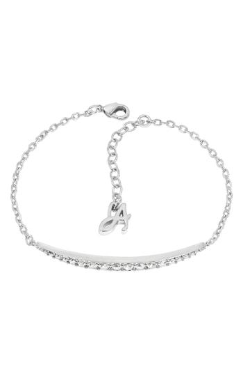 Women's Adore Curved Crystal Bar Bracelet