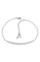 Women's Adore Curved Crystal Bar Bracelet