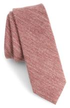 Men's The Tie Bar West Ridge Silk Skinny Tie, Size - Burgundy