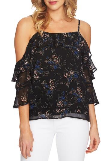 Women's Cece Cold Shoulder Dancing Top - Black