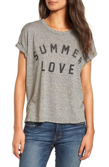 Women's Current/elliott Rolled Sleeve Graphic Tee - Grey