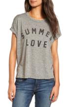 Women's Current/elliott Rolled Sleeve Graphic Tee - Grey