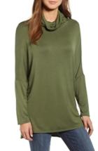 Women's Caslon Cowl Neck Sweatshirt - Green