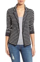Women's Caslon One-button Knit Blazer - Black