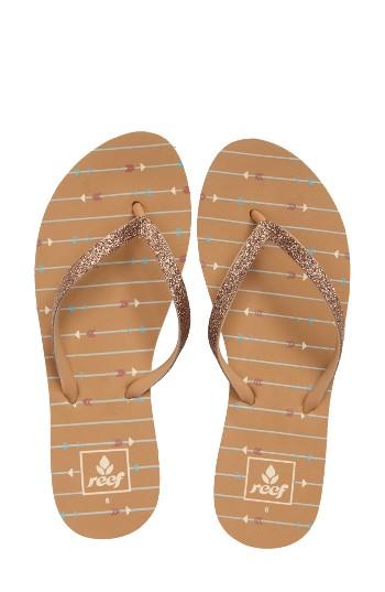 Women's Reef Stargazer Prints Flip Flop M - Brown