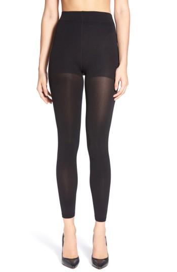 Women's Item M6 Opaque Footless Tights, Size L1-m - Black