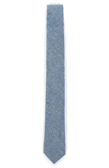 Men's Topman Linen And Cotton Tie, Size - Blue