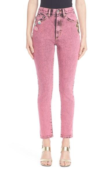 Women's Marc Jacobs Overdyed Bleach Crop Jeans