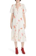 Women's La Vie Rebecca Taylor Bird Print Gauze Dress - Ivory