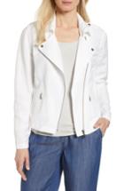 Women's Nic+zoe Linen Blend Biker Jakcet - Blue