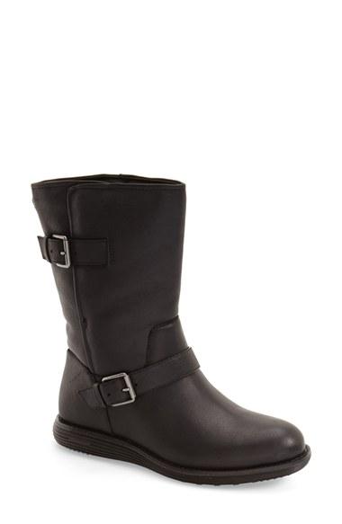 Women's Cole Haan 'moto Grand' Waterproof Boot .5 B - Black