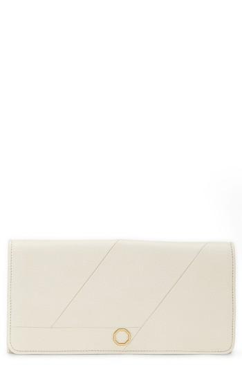 Louise Et Cie Calan Leather Flap Clutch - Ivory