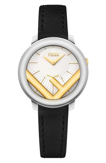 Women's Fendi Run Away Leather Strap Watch, 28mm