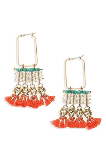 Women's Serefina Mixed Media Square Hoop Earrings